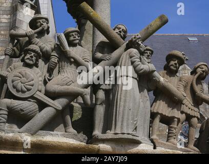 Kalvarienberg von Plougastel, Bretagne, Frankreich Stockfoto