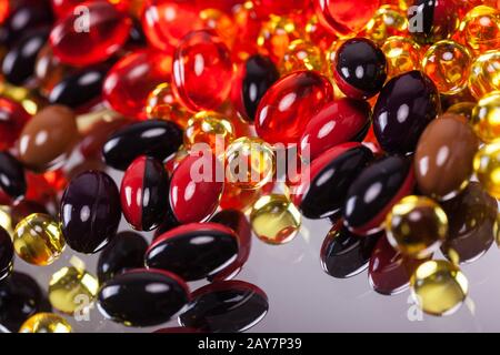 Streuung der Kapseln und Tabletten