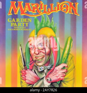 Marillion - original Vinyl Album Cover - Garden Party (The Great Cucumber Massacre) - 1983 Stockfoto