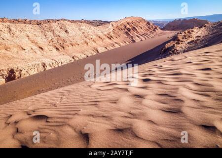 Sanddünen im Valle de la Luna, San Pedro de Atacama, Chile Stockfoto