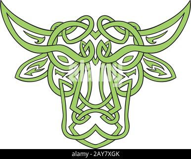 Stier Stier Keltischer Knoten Stockfoto