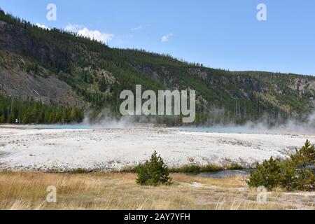 Schwarzes Sandbecken im Yellowstone-Nationalpark Stockfoto