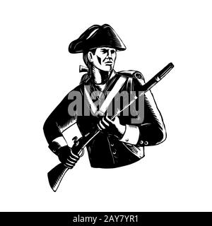 American Patriot Scratchboard Stockfoto