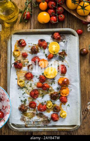 Tomaten rasten, gesunde Ernährung Stockfoto