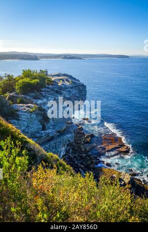 Manly Beach Steilküsten, Sydney, Australien Stockfoto