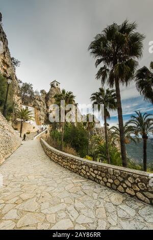 Schloss Guadalest von San Jose in Alicante, Spanien Stockfoto