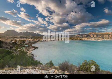 Panoramablick über Albir in Alicante, Spanien Stockfoto