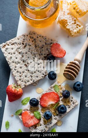 Gesundes und leckeres Frühstück Stockfoto