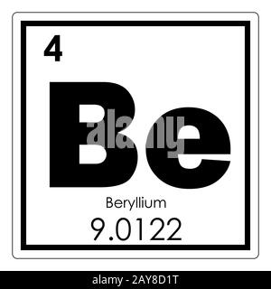 Berylliumchemisches Element Stockfoto