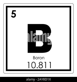 Chemisches Element Boron Stockfoto