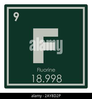 Fluor chemisches Element Stockfoto