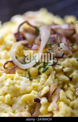 Schwäbische Spaetzle ein typisches Nudelgericht Stockfoto