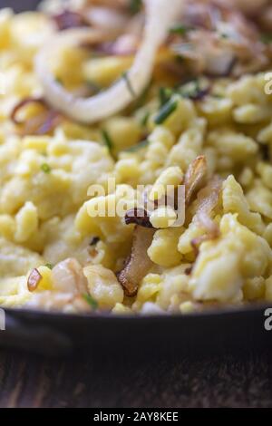 Schwäbische Spaetzle ein typisches Nudelgericht Stockfoto