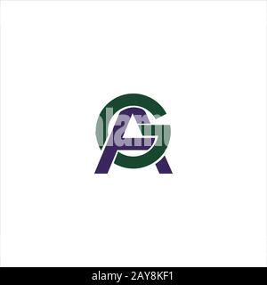 Vorlage für das Design des Anfangsbuchstabens ah oder ha-Logos Stock Vektor