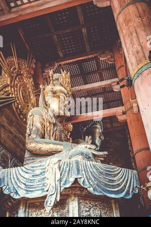Vairocana buddha in Daibutsu-den Todai-JI Tempel, Nara, Japan Stockfoto