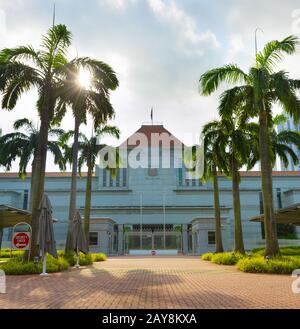 Vorderansicht Singapur Parlamentsgebäude Stockfoto