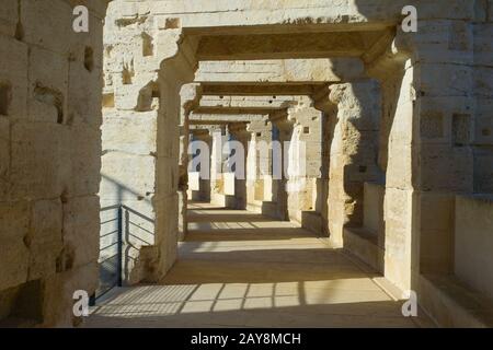 Altes römisches kolosseum. Arles, Frankreich Stockfoto