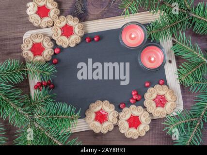 Weihnachten kreativer Hintergrund Stockfoto