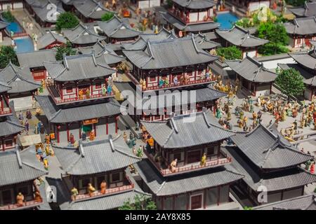 Modell der Altstadt im Luoyang City National Heritage Park - China Stockfoto