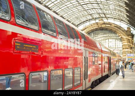 Der Frankfurter Hauptbahnhof Stockfoto