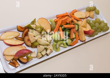 Frisch zubereitetes Obst und Gemüse - ausgenommen Obst Stockfoto