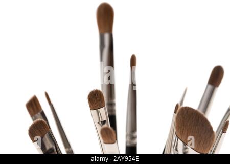 Make up Pinsel isoliert Nähe zu sehen. Stockfoto