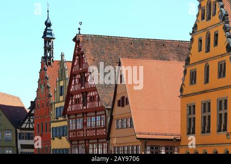 Dinkelsbühl ist eine Stadt in Bayern mit vielen historischen Sehenswürdigkeiten Stockfoto