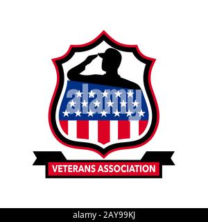 Amerikanischer Veteran Schildsymbol Stockfoto