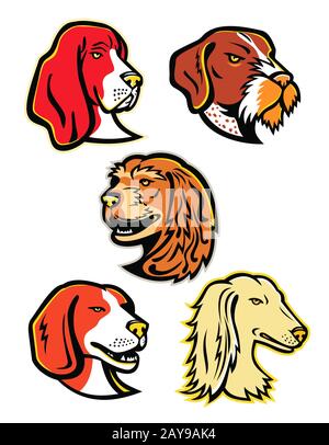 Hound Dogs Mascot Collection Stockfoto