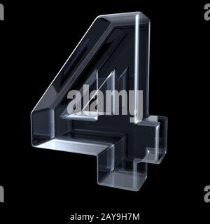 Transparente x-ray Nummer 4 4. 3D Stockfoto