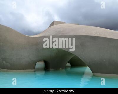 Lago Martianez vom Architekten Cesar Manrique künstlich anbautes Reservoir Stockfoto