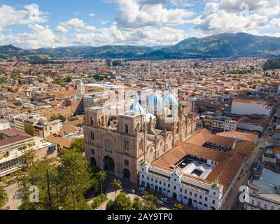 kathedrale der Unbefleckten Empfängnis und Stadtpanorama mit Blick auf Cuenca Stockfoto