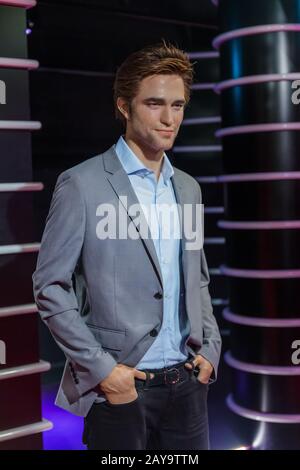 AMSTERDAM, NIEDERLANDE - 25. APRIL 2017: Wachsstatue Robert Pattinson im Museum Madame Tussauds am 25. April 2017 in Amsterdam Ne Stockfoto