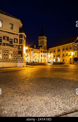 Blick auf Mikulov, Südmähren, Tschechien Stockfoto