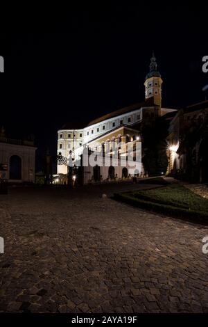 Blick auf Mikulov, Südmähren, Tschechien Stockfoto