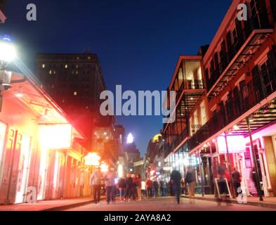 Bourbon Street in New Orleans Stockfoto