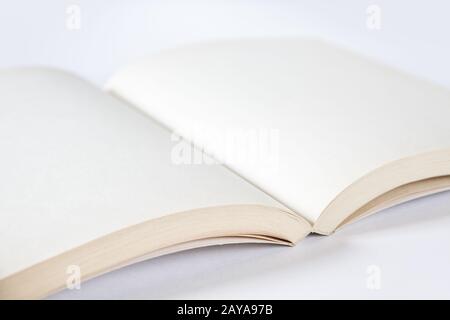 Leeres Buch Mockup öffnen Stockfoto