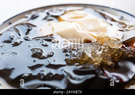 Taiwan-Snacks mit Tofu-Pudding Stockfoto