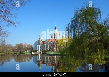 Neues Rathaus in Hannover Stockfoto