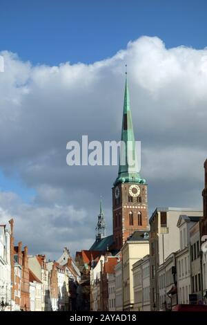 Sankt-Jakobi-Kirche in Lübeck Stockfoto