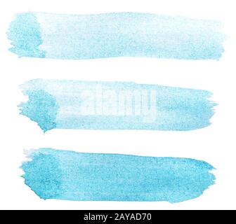Blaue Farbschläge Stockfoto