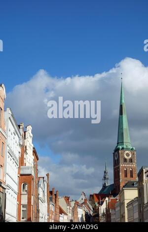 Sankt-Jakobi-Kirche in Lübeck Stockfoto