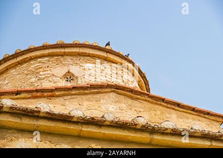 Kuppel der Panayia Kanakaria, der zyprischen Kirche in Lythrangomi Stockfoto