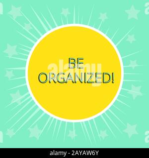 Konzeptionelles Handschreiben wird organisiert. Business Photo Text kann Dinge sorgfältig planen und alles ordentlich halten Yello Stockfoto