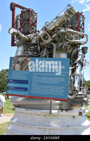 J-2-Motor im Rocket Park im Space Center in Houston, Texas Stockfoto