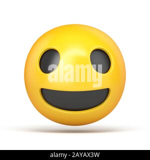 Fröhliches Emoticon 3D Stockfoto