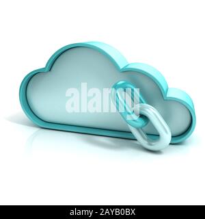 Cloud Links 3D Computer Symbol Stockfoto