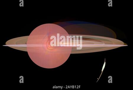 Fraktal Bild: Fancy abstrakte Zeichnung, schwarzen Hintergrund. Stockfoto