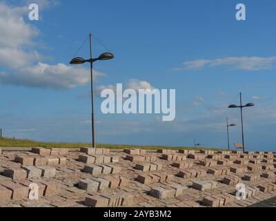 auf dem Deich Stockfoto