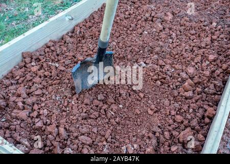 Kleiner Garten für die Aussaat im Frühjahr Stockfoto